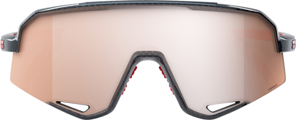 100percent Brille Slendale - Gloss Crabon Fiber - HiPPER Crimson-Silver Mirror Lens