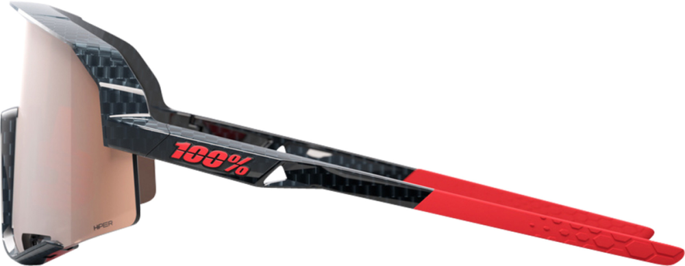 100percent Brille Slendale - Gloss Crabon Fiber - HiPPER Crimson-Silver Mirror Lens
