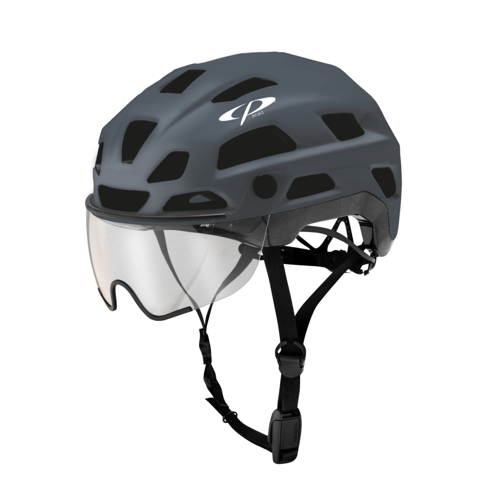 CP Bike CYLITE Helmet visor clear grey matt/black matt, L/XL