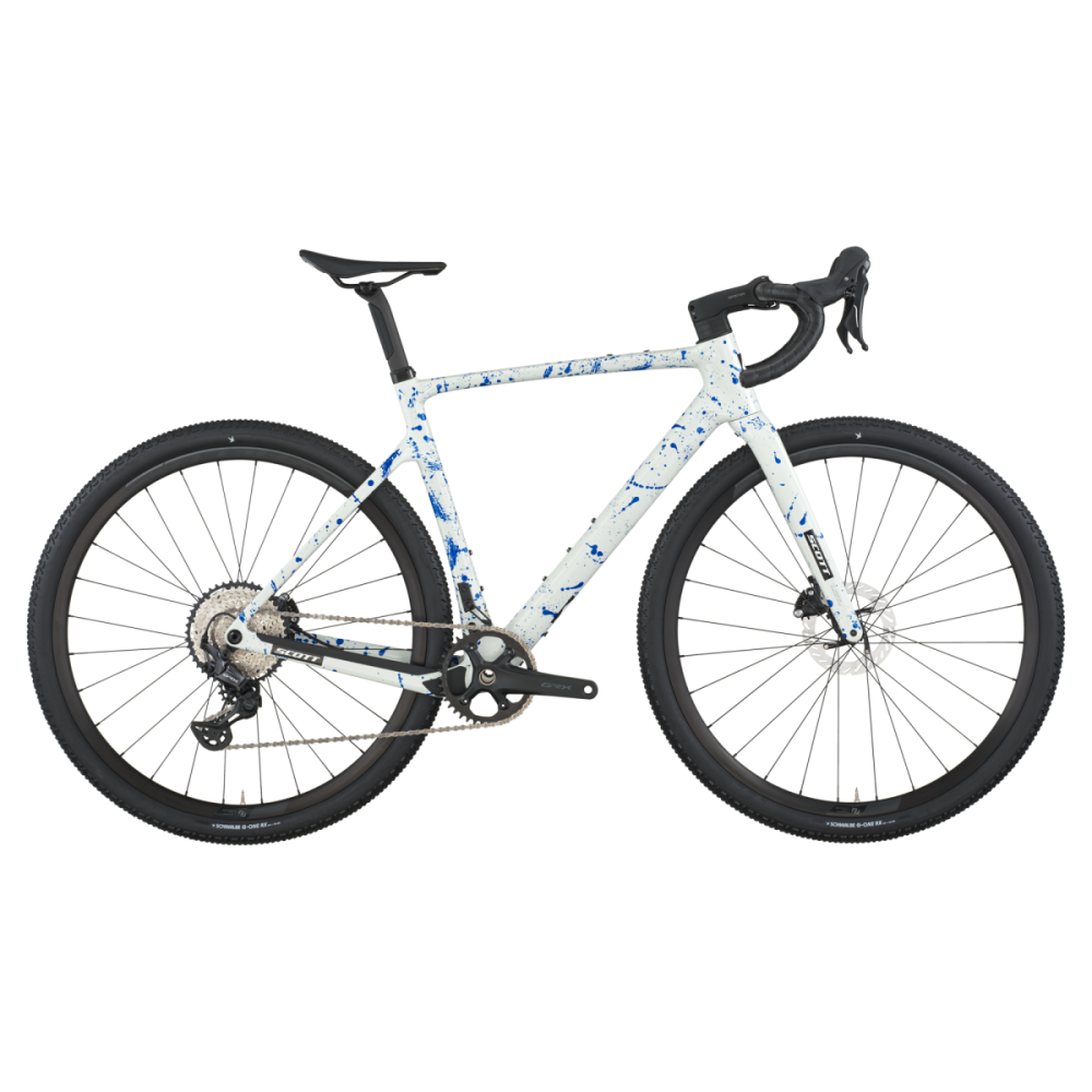 Scott Addict Gravel 30, white/splatter blue, M