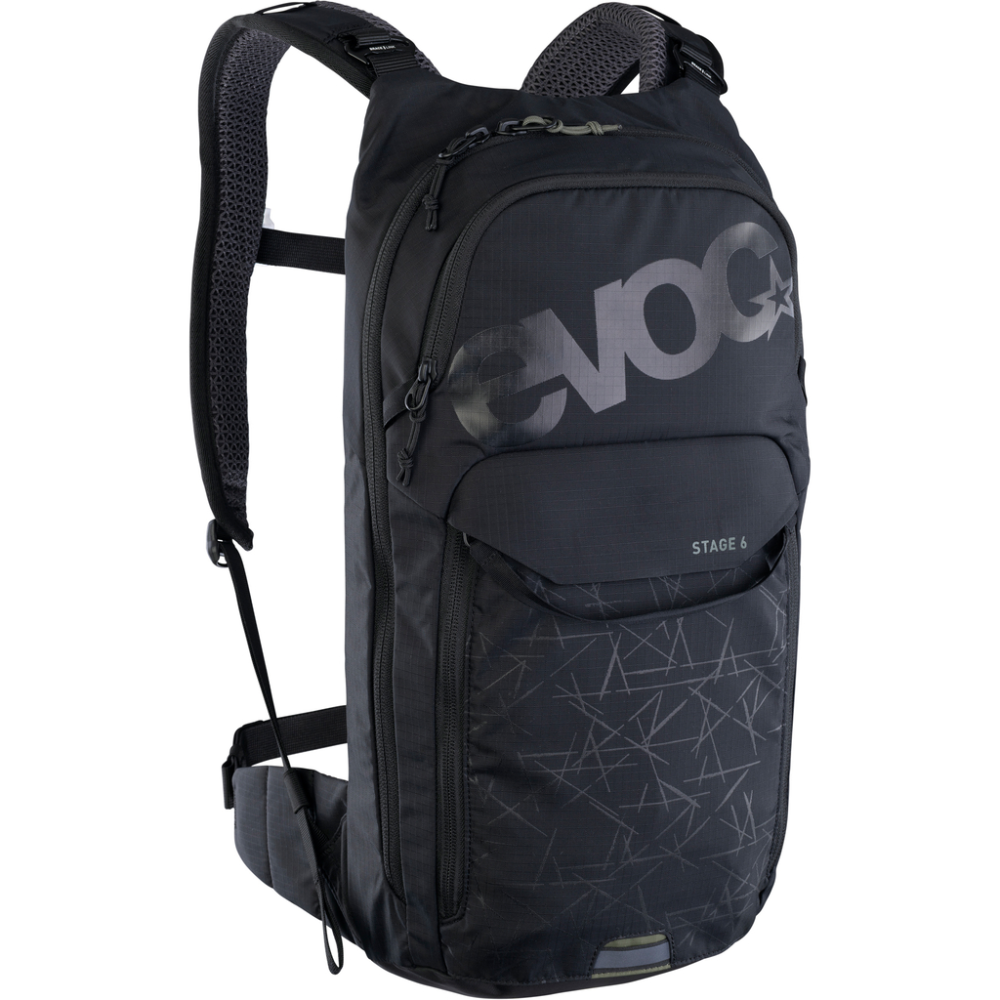 Evoc Stage 6L Backpack + 2L Bladder, Schwarz