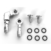 Tricktuff Trickstuff Leitungsanschlussset, Für Kevlar Leitung, silber, Angled & M6x1 5mm