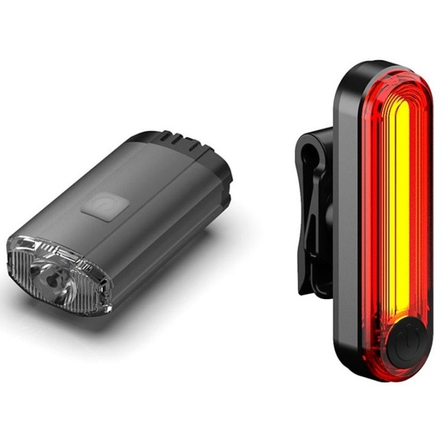 Lelumia Lampe Nano 150 / Rücklicht Split 50 USB Set, 150 Lumen inkl. USB-Ladekabel schwarz