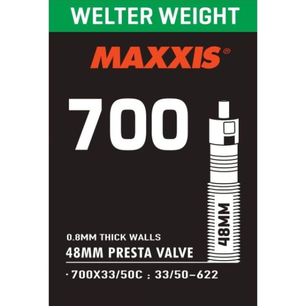 Maxxis Schlauch Welter Weight Presta 700x33-50C, 33/50-622