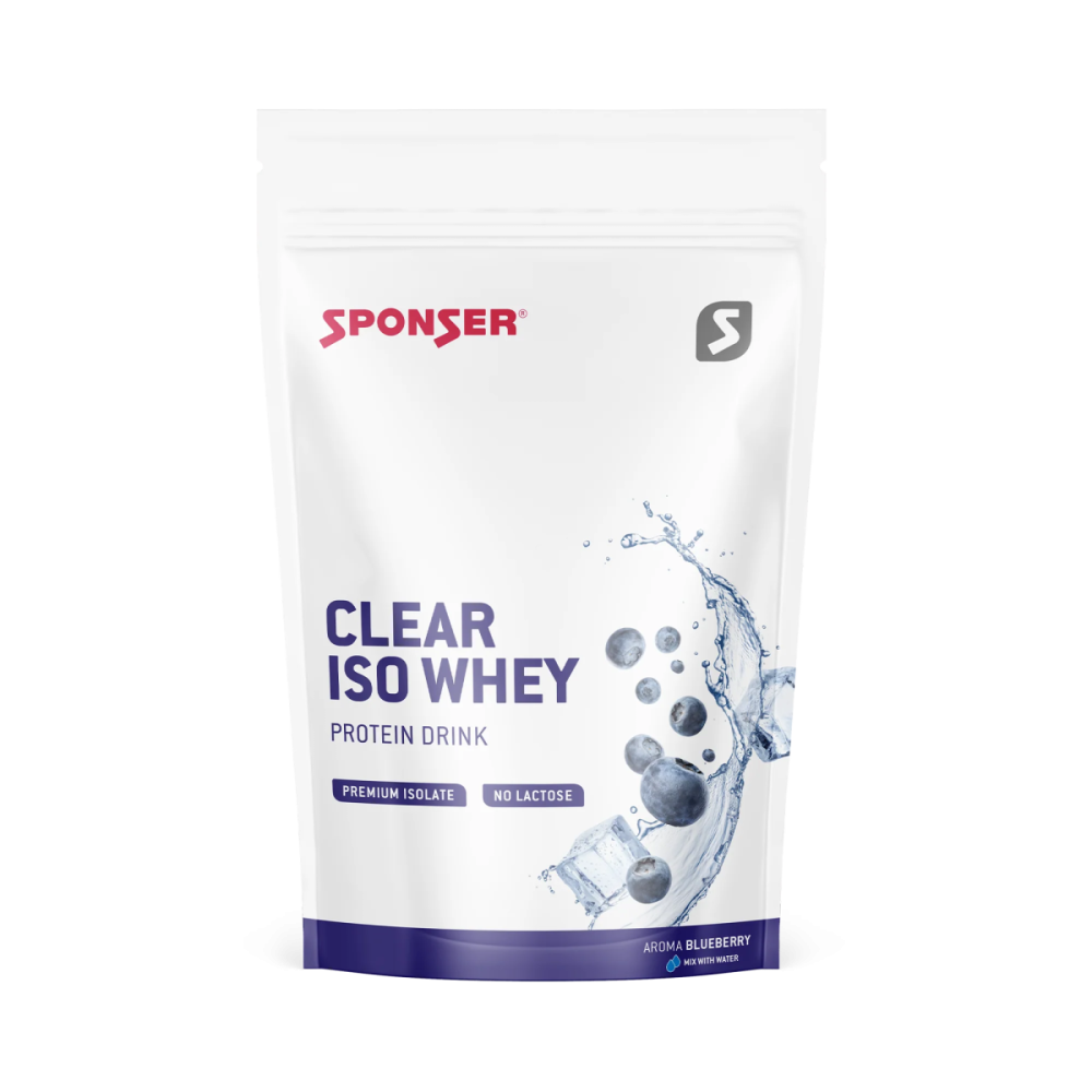 Sponser Clear Iso Whey - Beutel (450 g) - Glutenfrei Laktosefrei Whey Proteine Proteinpulver, Blueberry