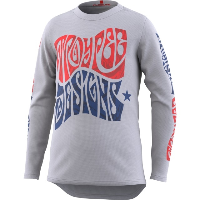 Troy Lee Designs Flowline LS Jersey Youth M, Tripper Cement