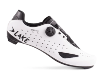 Lake Cycling Rennveloschuhe, CX219, weiss/schwarz (regular), 44.5