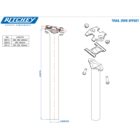 Ritchey Sattelstütze WCS TRAIL Zero 27.2mm, blatte black, 400mm