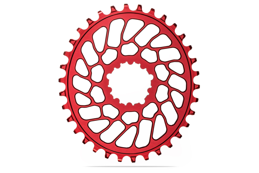 absoluteBLACK Kettenblatt, OVAL, MTB, für Sram, DIRECT MOUNT, GXP - N/W, 0mm Versatz, Superboost, RED - rot, 34 Zä