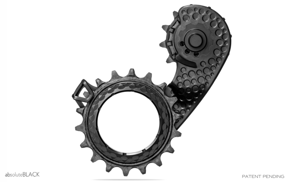 absoluteBLACK absoluteBLACK, Oversized Pulley Wheel, HOLLOWCage OSPW, Carbon-Ceramic-Pulley, für SRAM AXS 12spe...