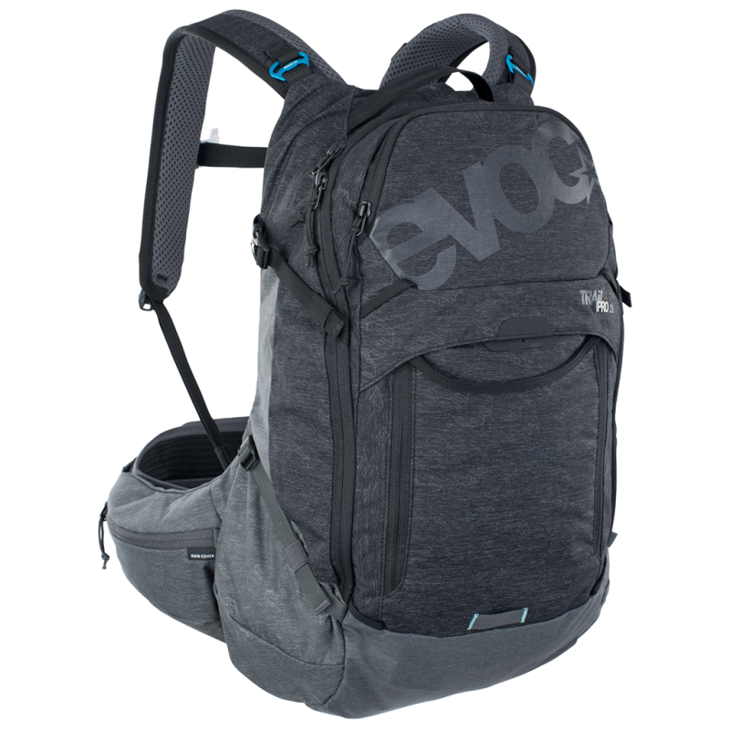 Evoc Trail Pro 26L Backpack, S/M, black/carbon grey