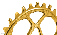 absoluteBLACK Kettenblatt, OVAL, MTB, für RaceFace Cinch, DM - N/W, GOLD, 34 Zähne