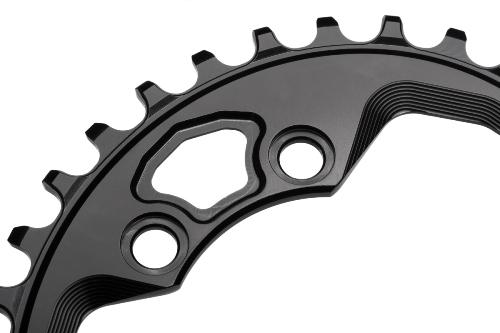 absoluteBLACK Kettenblatt, OVAL, MTB, für Rotor, 76/4, assysmetrischer Spider, N/W, only BLACK - nur SCHWARZ, 34 Z