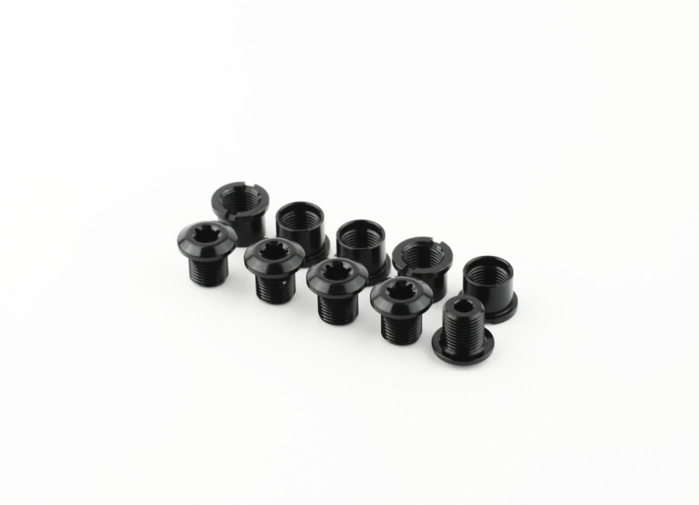 absoluteBLACK absoluteBLACK, Kettenblattschrauben, BOLTS M5, für SUP COMPACT, 110BCD/5, Bolt set for 48/32, BLA...