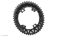 absoluteBLACK Kettenblatt, OVAL, Road & Gravel, SUB COMPACT, 2-fach 110/4, 46 Zähne, BLACK - schwarz - BK