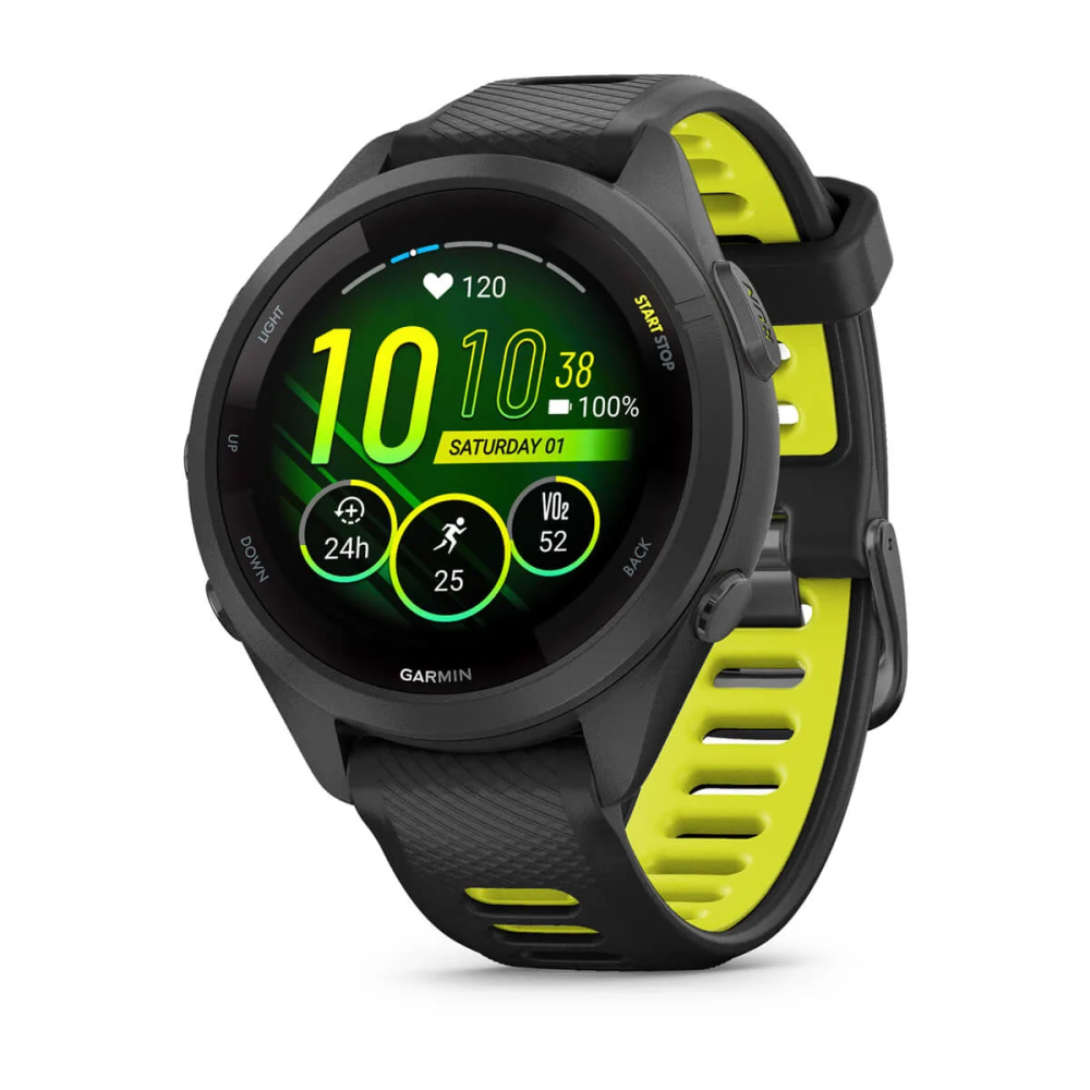 Garmin Forerunner 265, 42/46mm mit Schnellwechsel-Silikon-Armband 22mm