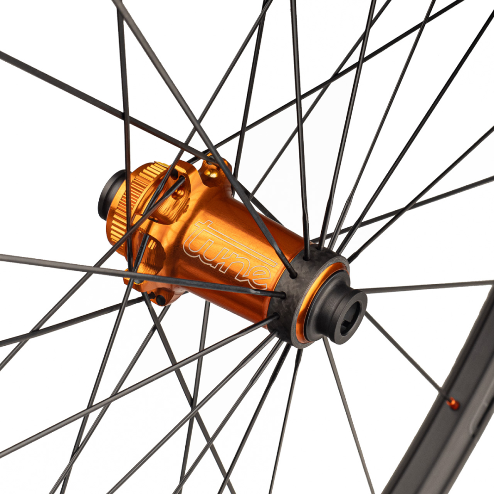 Tune Front Wheel Disc, Road Carbon, SB20Dsky, Princess CL 28h, 12mm, Standard Bearings